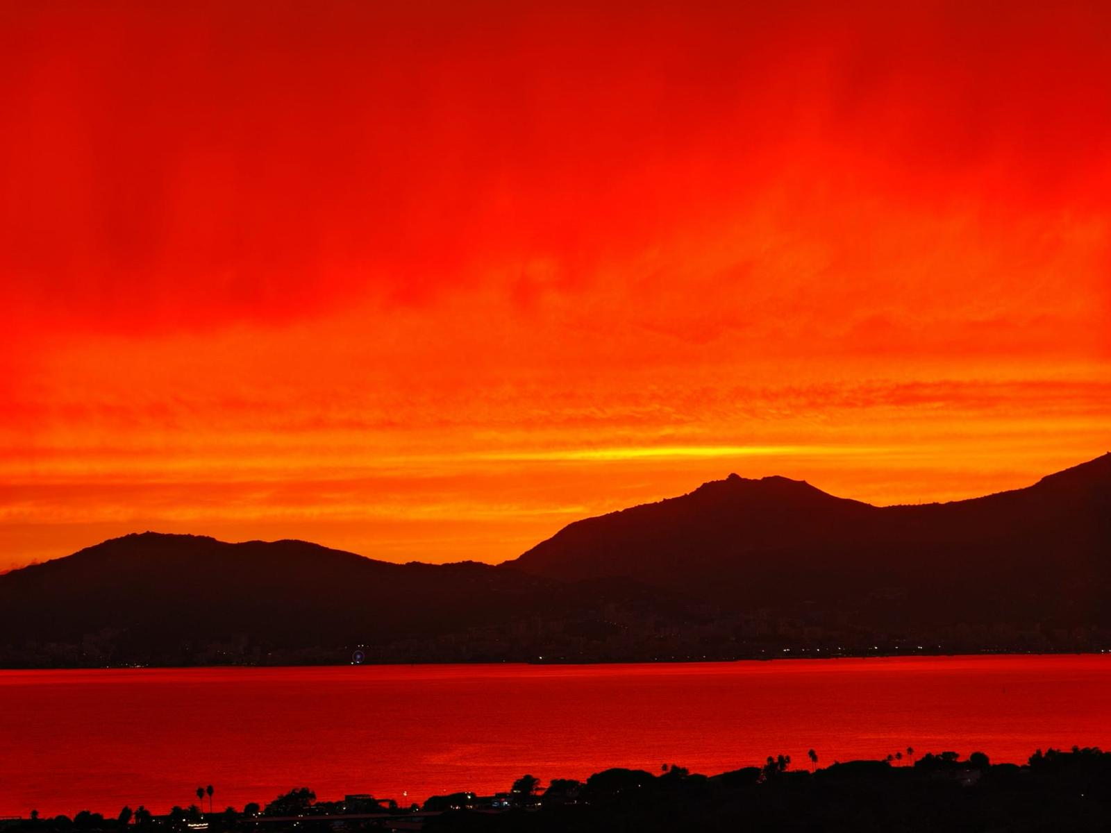Vue coucher de soleil 